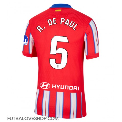 Dres Atletico Madrid Rodrigo De Paul #5 Domáci 2024-25 Krátky Rukáv